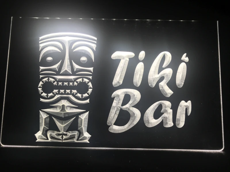 I298 Новинка! Лучшая барная маска Tiki светодиодная неоновая вывеска для паба