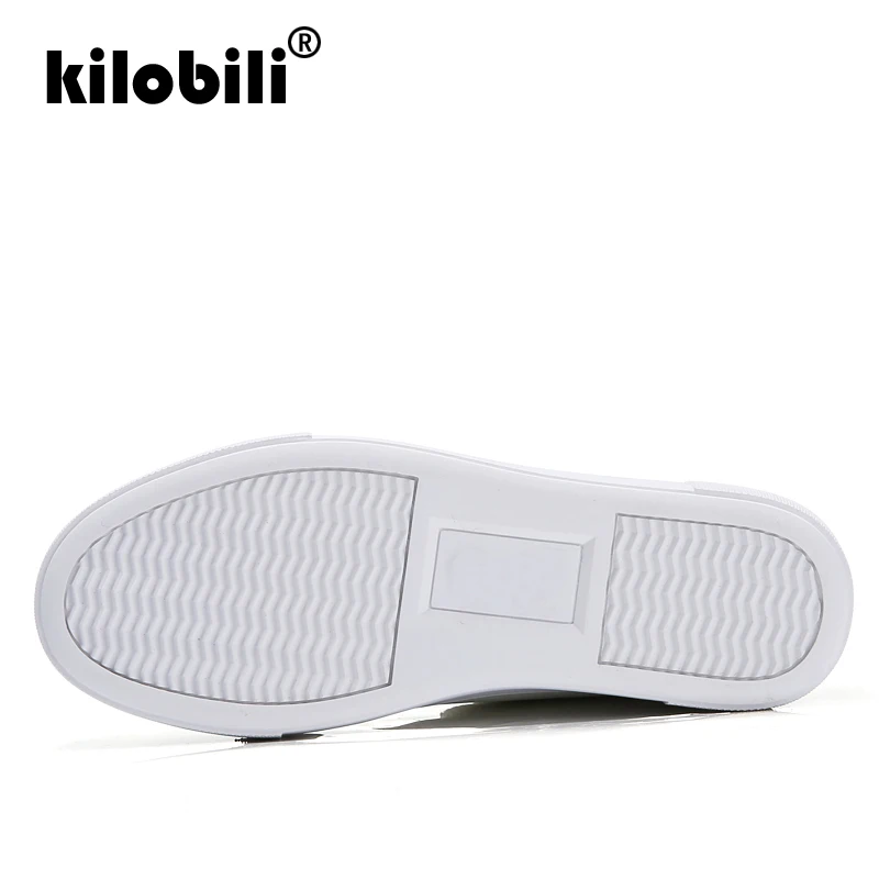 Kilobili/2018 г. осенние женские кроссовки на платформе обувь из натуральной кожи
