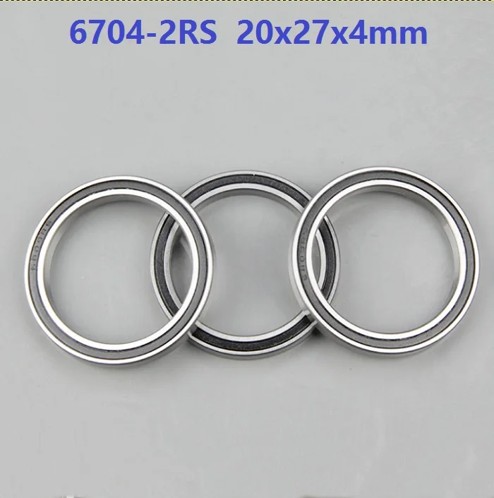 100 шт./лот 6704RS 6704-2RS шарикоподшипник 20*27*4 мм с глубоким желобом 20x27x4 6704 RS 2RS |
