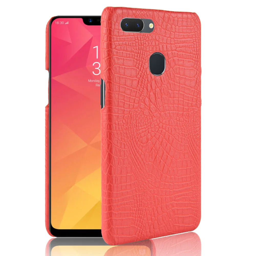 

New Realme 2 Case Oppo Realme2 Retro PU Leather Crocodile Skin Hard Protective Back Cover For Oppo Realme 2 Phone Fitted Case