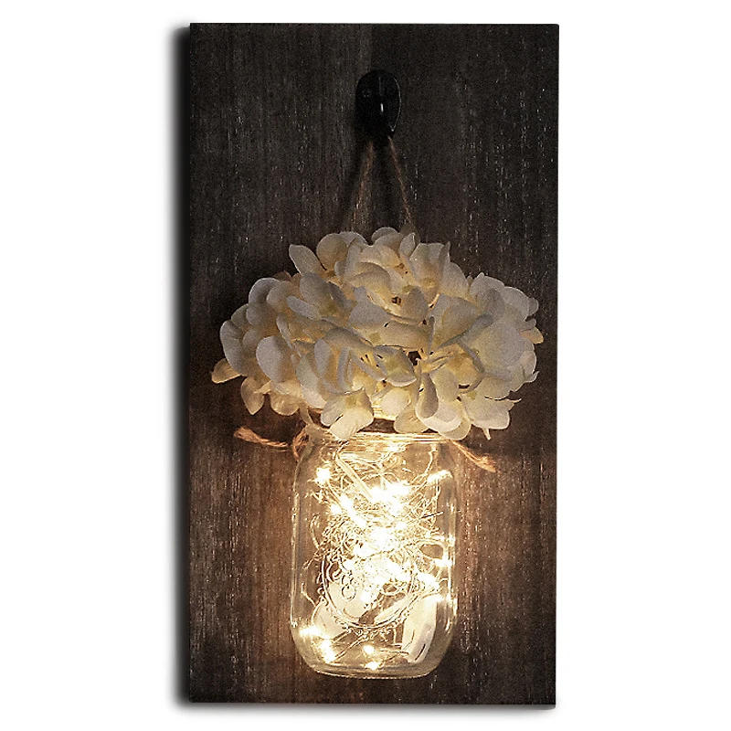 Светодиодный стеклянный настенный светильник подвесной с сказочным цветком для