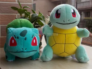 Новинка 2016, Подлинная мягкая плюшевая игрушка Bulbasaur  Сквиртл, кукла, подарок, 2 шт.