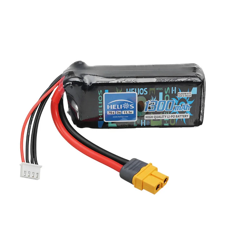 Helios 11 1 V 1300 мА/ч 75C 3 S Перезаряжаемые Lipo Батарея XT60 разъем для 250 класса