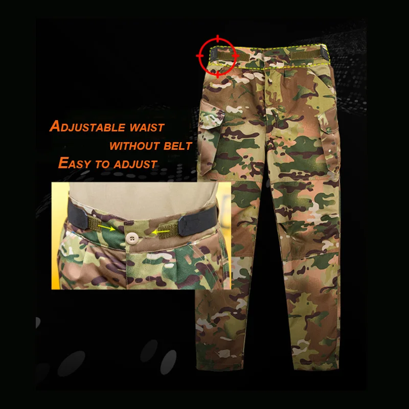 2019 Новая Летняя коллекция детской одежды Тактический костюм с короткими