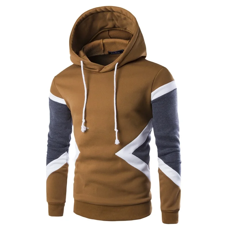 Camel Мужские толстовки, новинка, осенние мужские пуловеры, для отдыха, из кусков, цветные, модные толстовки, пальто с капюшоном, толстовки, мужские толстовки, 9237 - Цвет: Camel