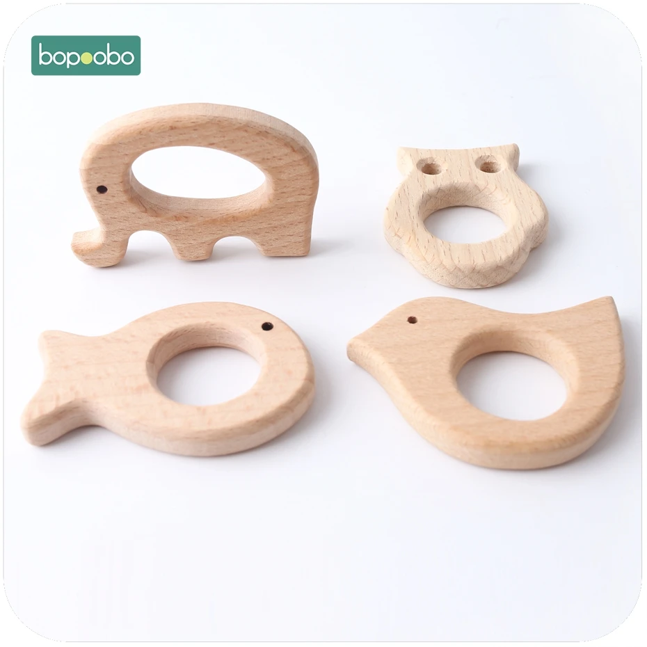 Деревянная подвеска Bopoobo 4 шт./1 комплект|pendant teether|food teetherpendant for jewelry |
