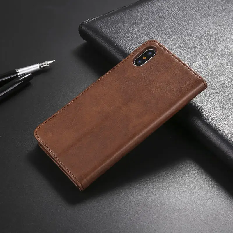 Чехол для телефона для iphone 6, 6s, 7, 8 Plus, Xs Max, XR, X, чехол, роскошный кожаный магнитный чехол-кошелек для iphone 6 Plus, 7 Plus, Coque