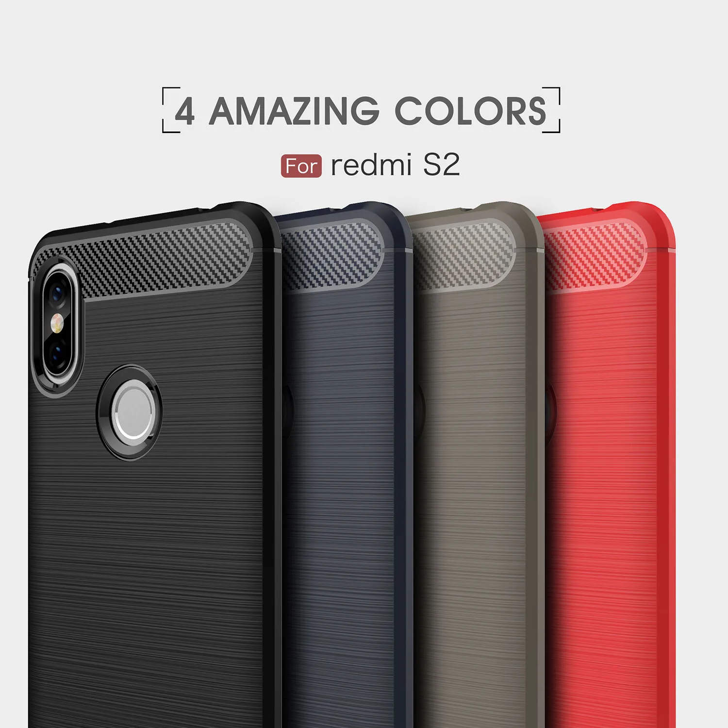Redmi S2 Case Cover Xiaomi Rugged Armor Soft Rubber Silicone For (Y2) Y2 | Мобильные телефоны и аксессуары