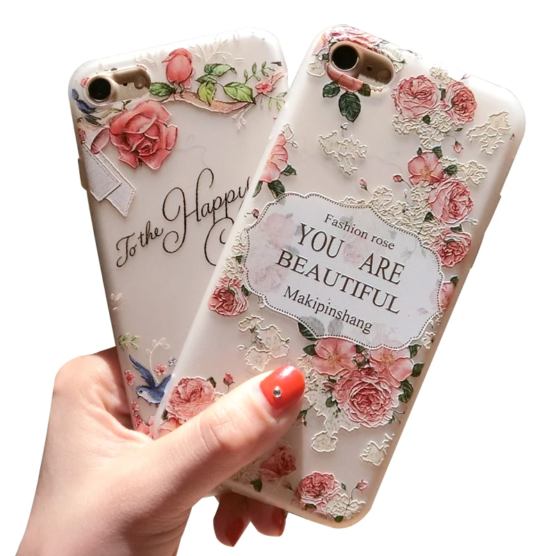 Цветочные задняя крышка для apple iphone 7 case красивые цветочные печати окрашены 6 6s