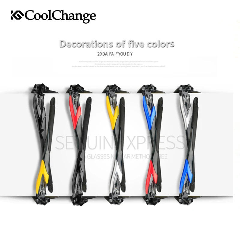 CoolChange поляризованные очки для велоспорта, велосипедные уличные спортивные мужские и женские солнцезащитные очки с 5 линзами, защитные очки для езды на велосипеде