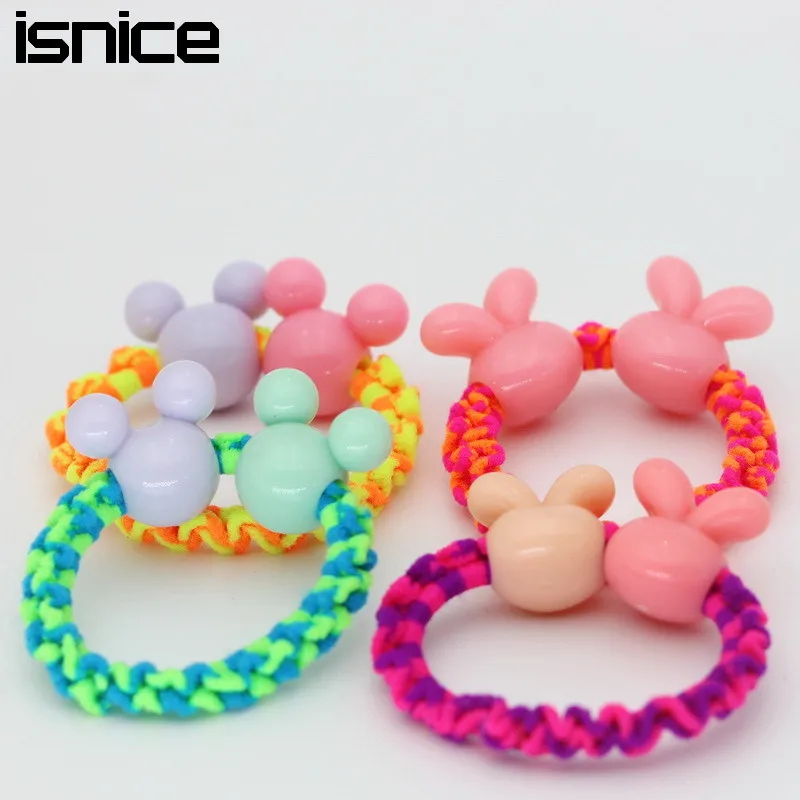 isnice Big Ball cartoon Hair Rope Elastic Bands Girl Kids Gum For Rubber Accessories Quality hairband 2019 | Аксессуары для одежды