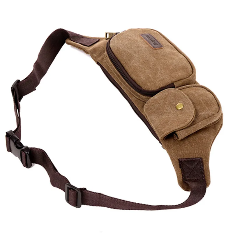 Новый Для мужчин холст талии Fanny Pack Пояс Хип бум Военные путешествия мотоцикл