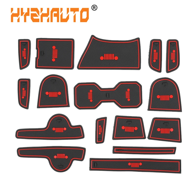 HYZHAUTO 16 шт./компл. Противоскользящий латексный дверной паз коврик для Jeep Renegade 2019