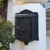 european cast aluminum newspaper box outdoor post letter boxes mailbox wall mounted luxury black color for villa best sellling