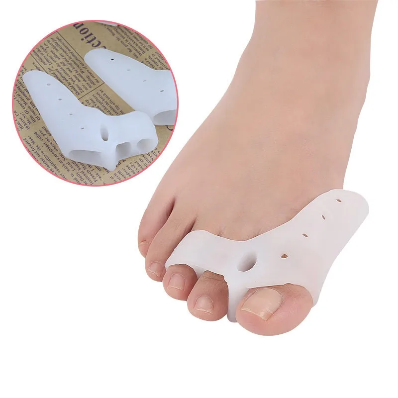

Silicone Insole Orthopedic Insoles Big Toe Splits Sebs Thumb Valgus Correcting Three-hole Shoes Pads Insert Accessoires