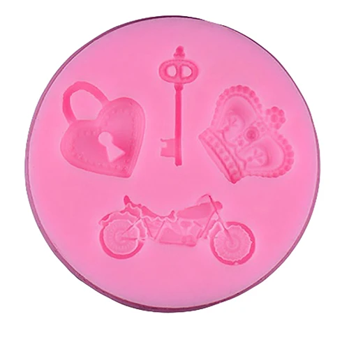 3D сердце любовь ключ силиконовая форма мыло помадка Сахар ремесло инструмент