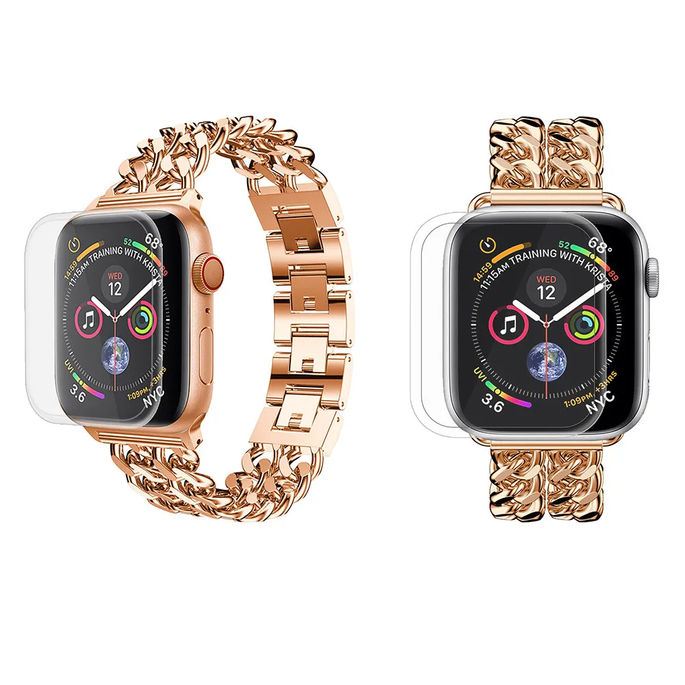 Защитная пленка для Apple Watch Series 4 40/44 мм полноразмерное HD закаленное стекло смарт