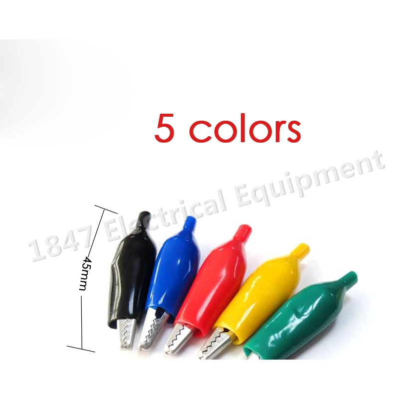 Copper 45mm Big Car Alligator Clips Battery Clamps Crocodile Clip Red Black Green Blue Yellow | Обустройство дома