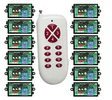 Беспроводной Радиочастотный релейный переключатель 500 м В переменного тока 1