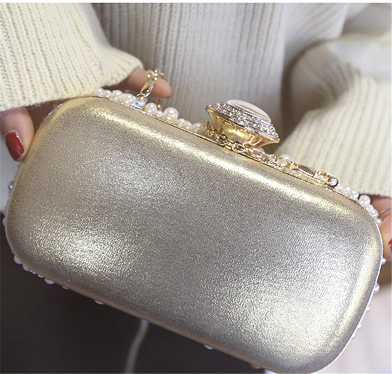 Женские вечерние ручной работы с белыми жемчужинами клатч свадебные сумочки