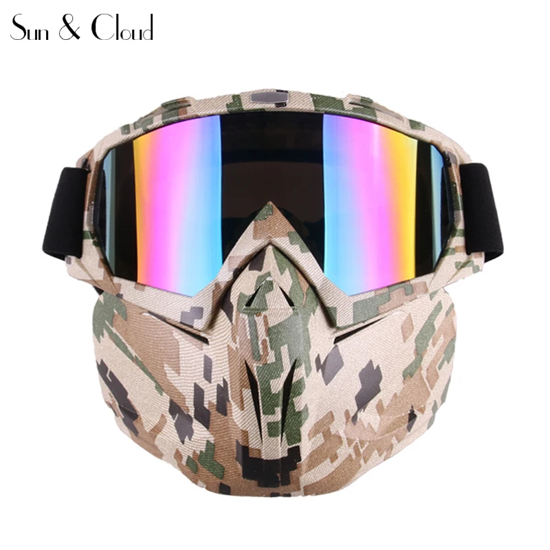 rainbow glasses2 Ретро Harley тактическая маска новая версия Harley очки CS мужчины женщины любовник маска для Nerf игрушка пистолет игра Rival защита глаз - Цвет: rainbow glasses2
