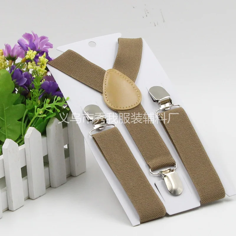 Candy Colors Kids Suspenders Adjustable Y-back Braces Clip-on Elastic Suspender Children Belt Baby Straps 100PCS | Аксессуары для