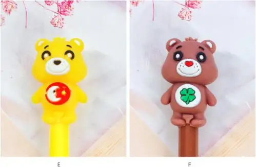 1 шт Ручка гелевая с медведем 0,5 мм Kawaii ручка Новинка Канцелярские милые студенческие ручки черные гелевые ручки канцелярские принадлежности Kawaii школьные принадлежности