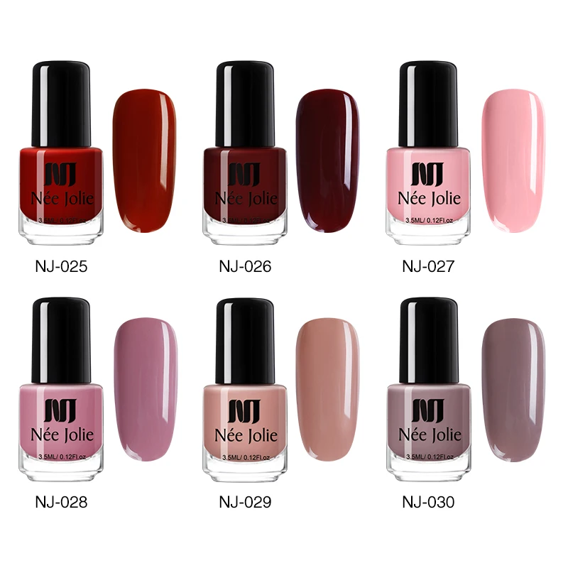 NEE JOLIE 3.5ML Nail Polish 12 Colors Art Varnish Fast Dry Decoration NJ-025 NJ-036 | Красота и здоровье
