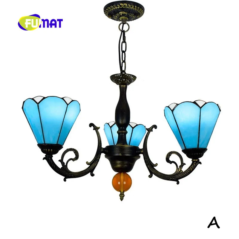 FUMAT Европейская креативная романтическая средиземноморская витражная Люстра