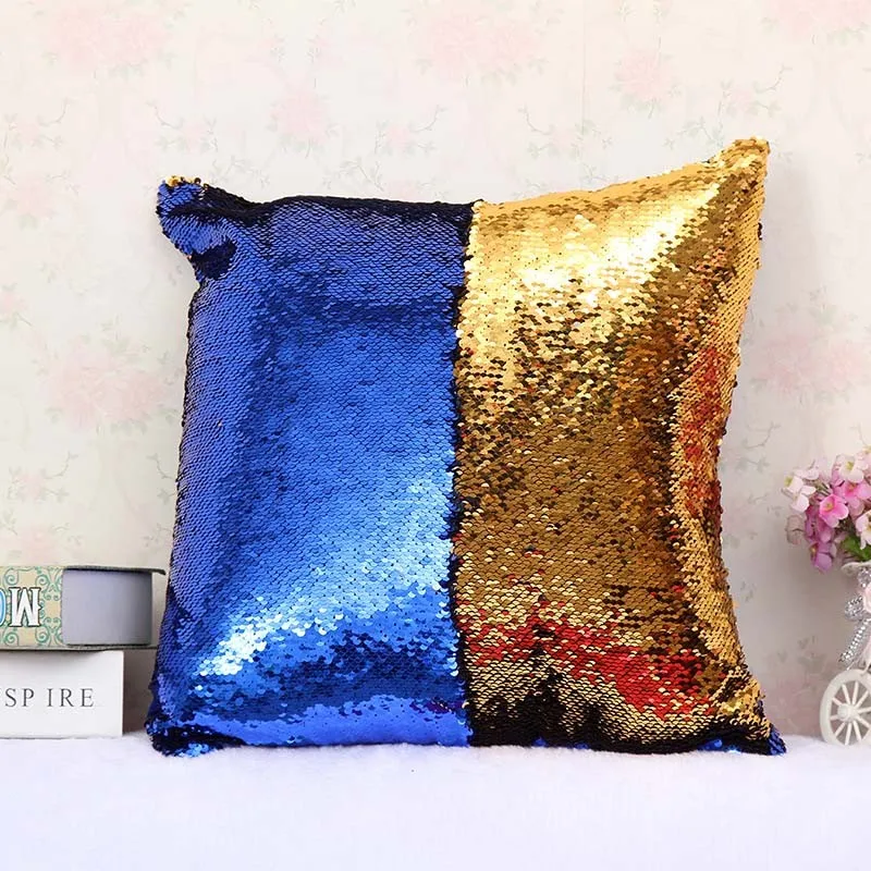 DIY Русалка подушка со стразами Волшебная розовая наволочка 40cmX40cm изменение цвета