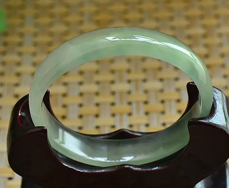 Natural Burmese Jade Bracelet Ice Through Oval Royal | Украшения и аксессуары