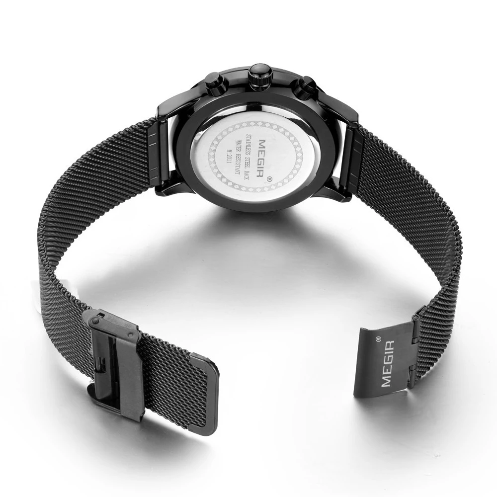Оригинальные часы MEGIR 2011 Мужские Простые Стильные Роскошные брендовые с ремешком