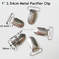 50pcslot 1 25mm metal hook baby dummy pacifier holder clips suspender clip soother clips for 2 5cm ribbon