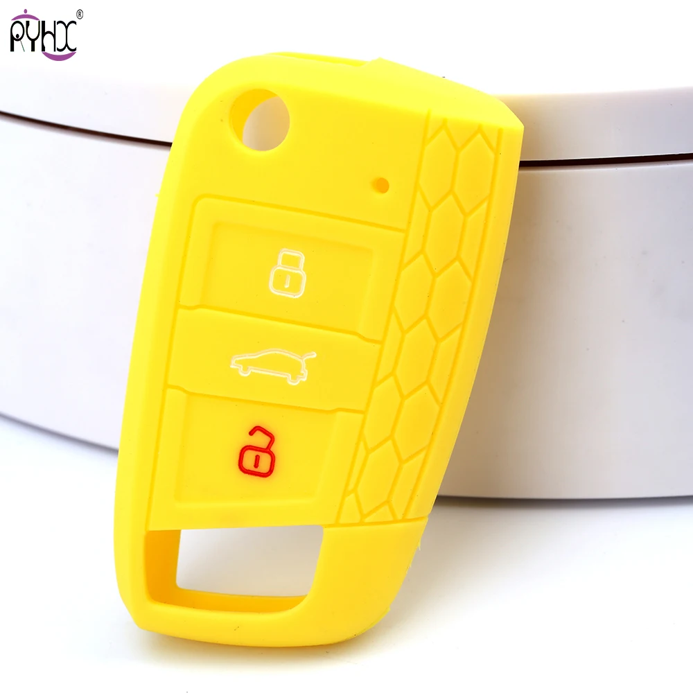 Новые силиконовые сотовые 3 кнопки автоматического чехол для автомобильных