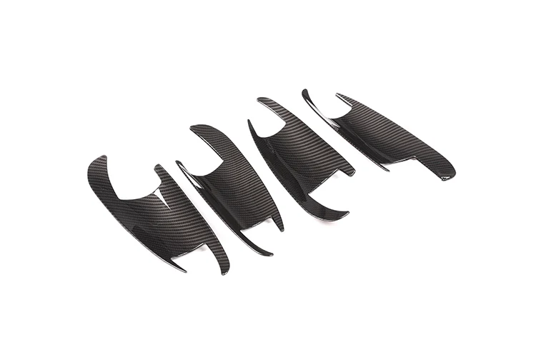 Carbon Fiber 4 шт. углеродного волокна Автомобильная дверь ABS чаша Накладка для Mercedes Benz GLK GL ml C Class W204 X204 X166 2010- автомобильные аксессуары - Цвет: Carbon Fiber