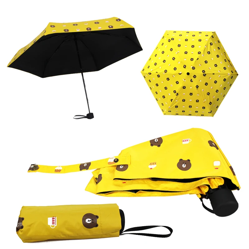 Parapluie, Женский Зонт от дождя, для женщин и мужчин, мини-зонт с карманами, маленький складной детский зонт с медведем, мужской зонт от солнца и дождя, подарок
