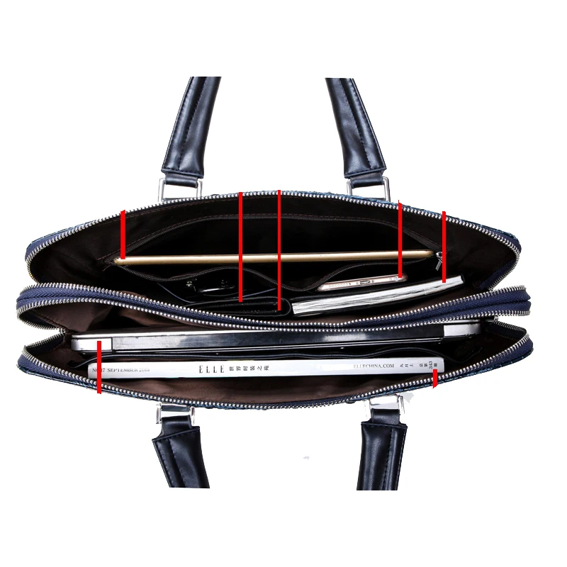 Мужской портфель с крокодиловым узором модная деловая сумка из воловьей кожи на