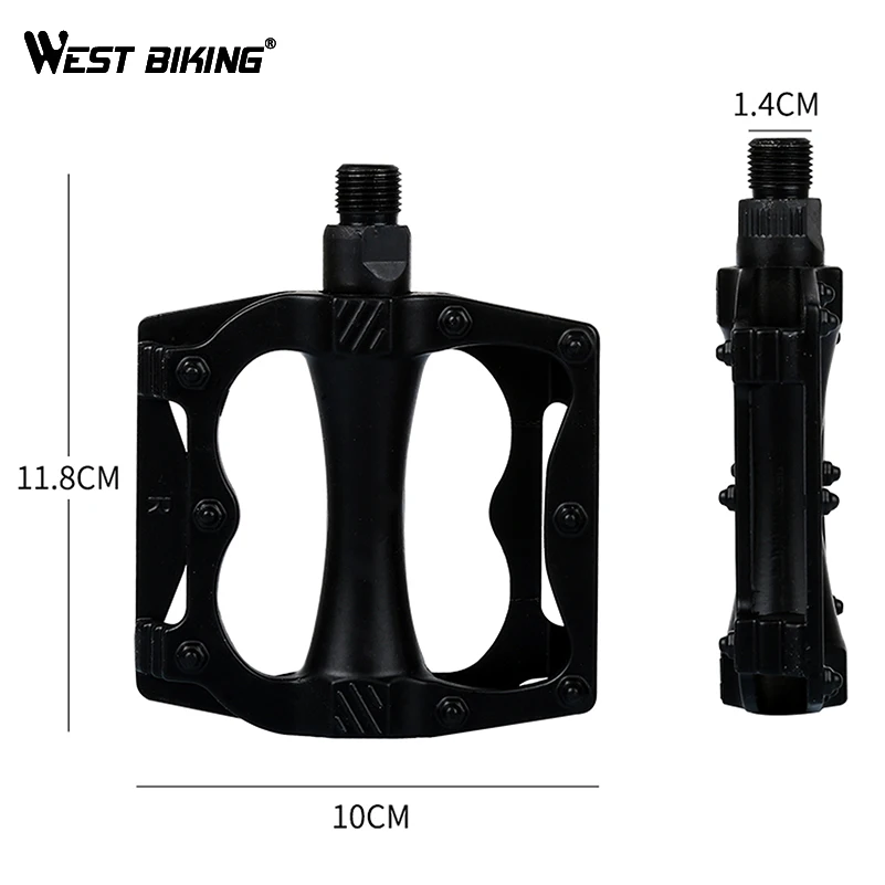 Велосипедные педали WEST BIKING из алюминиевого сплава и пластика прочные