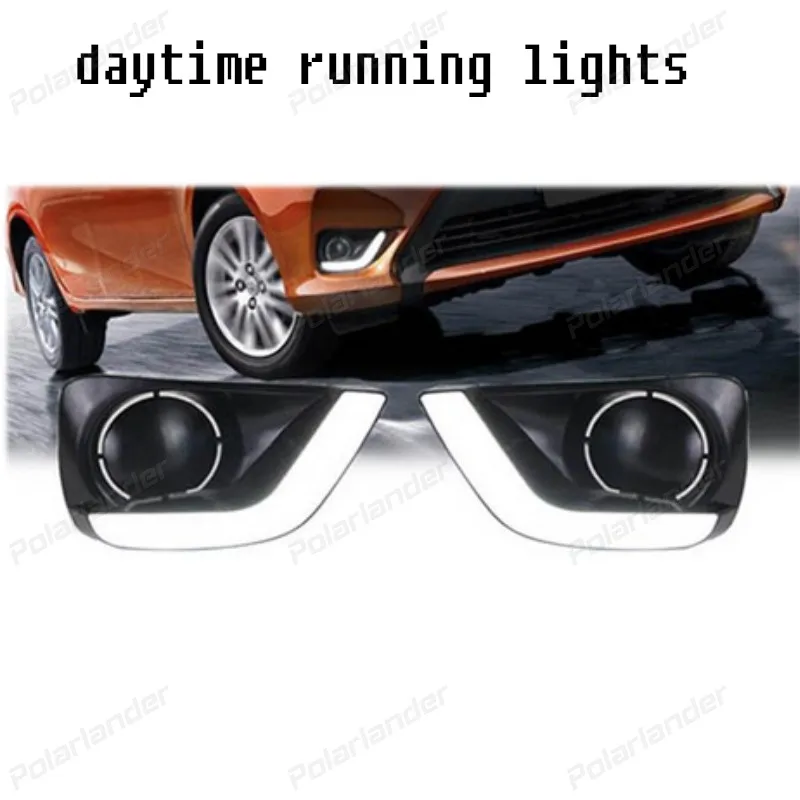 2 шт. DRL авто часть дневной Автомобиль Стайлинг Для T/oyota/IOS 2014 2015 противотуманные