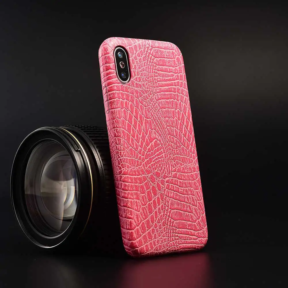 crocodile pink Boucho роскошный Леопардовый крокодил питон змеиная кожа ткань текстура чехол для телефона для iphone Xs MAX XR X 8 6 6s 7 plus чехол capa - Цвет: crocodile pink