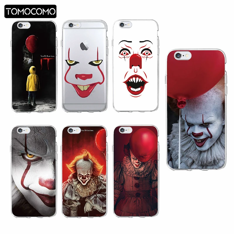 Pennywise клоун Поплавок это мультфильм комикс мягкий прозрачный чехол для телефона Fundas Coque для iPhone 11 Pro 7 7Plus 6S 8 8PLUS X XS Max