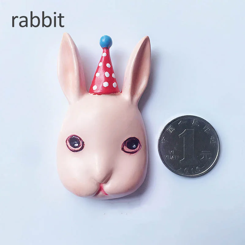 Смола 3D цирк магниты на холодильник с изображением животных домашний декор