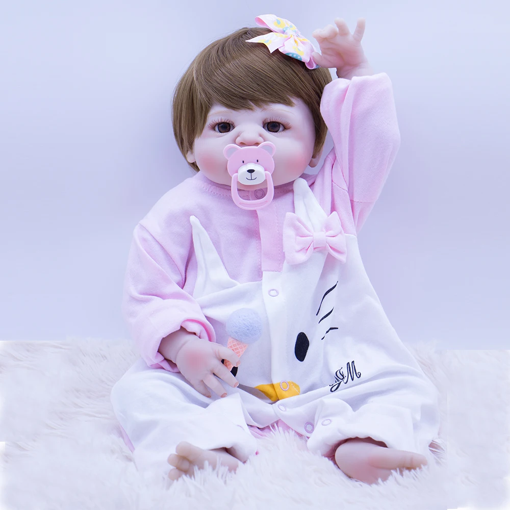 Кукла Reborn Baby ken 55 см силиконовая настоящая мультяшная кошка одежда принцесса bebe