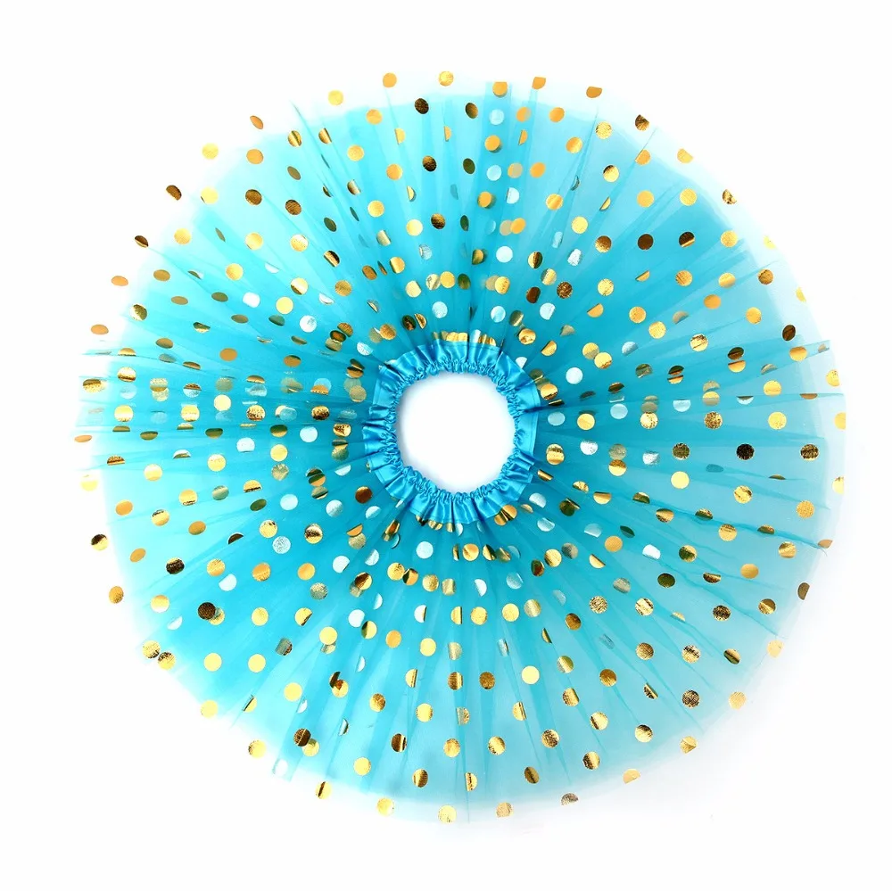 Детские пышные газовые юбки пачки ярких цветов 3 слоя Пышные американки в крупный