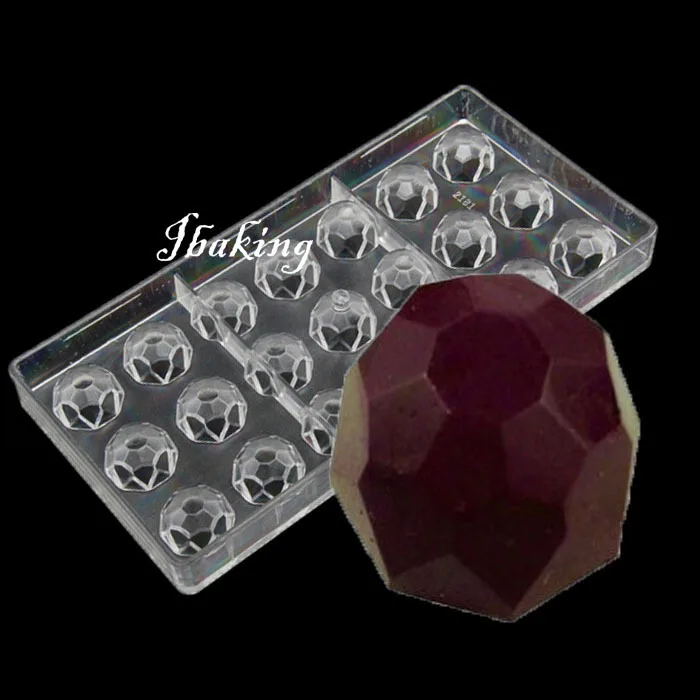 Алмазная форма для шоколада прозрачная поликарбонатная ручная работа