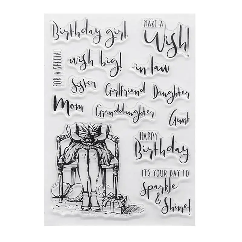 Творческий DIY крыло девушка шаблон прозрачный печать Скрапбукинг Фотоальбом