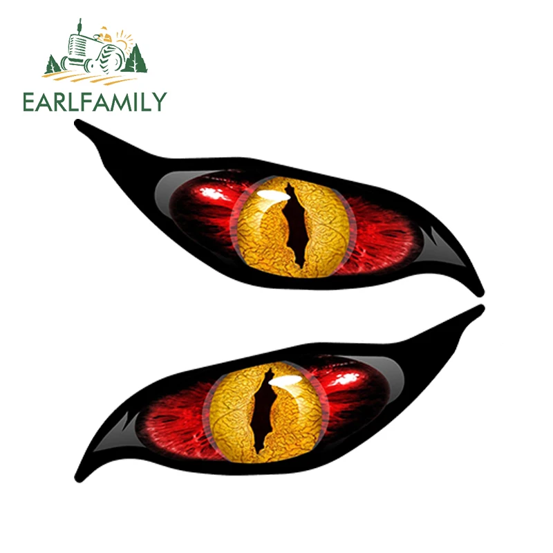 EARLFAMILY 13 см x 5 Стайлинг автомобиля желтый красный сглаза зомби автомобиль