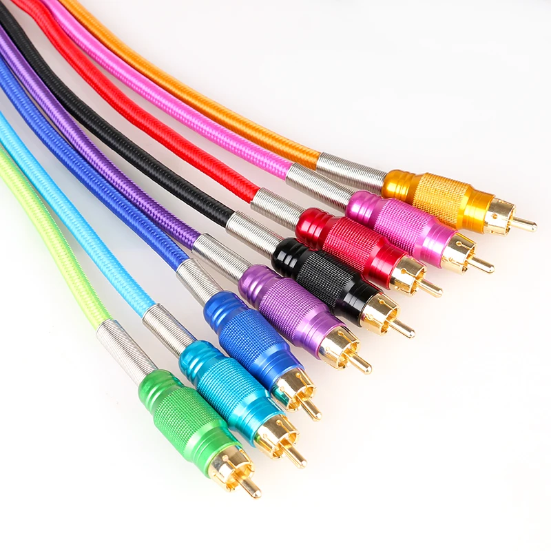 Новая Горячая продажа 8 цветов прочный медный RCA Интерфейс Кабельный Шнур с
