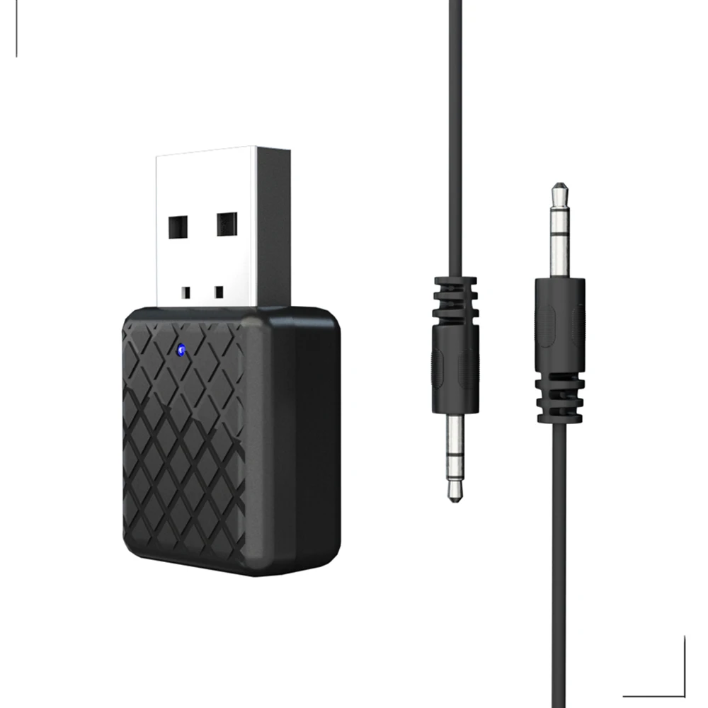 Черный CALETOP Bluetooth 5,0 аудио приемник передатчик 3,5 мм AUX стерео звук Bluetooth передатчик для ТВ ПК беспроводной адаптер для автомобиля - Цвет: Черный