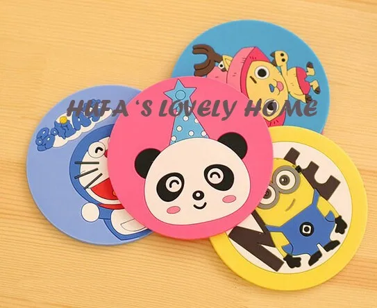 1 шт. Лидер продаж мультфильм милый держатель для напитков столовых Кнопка coaster